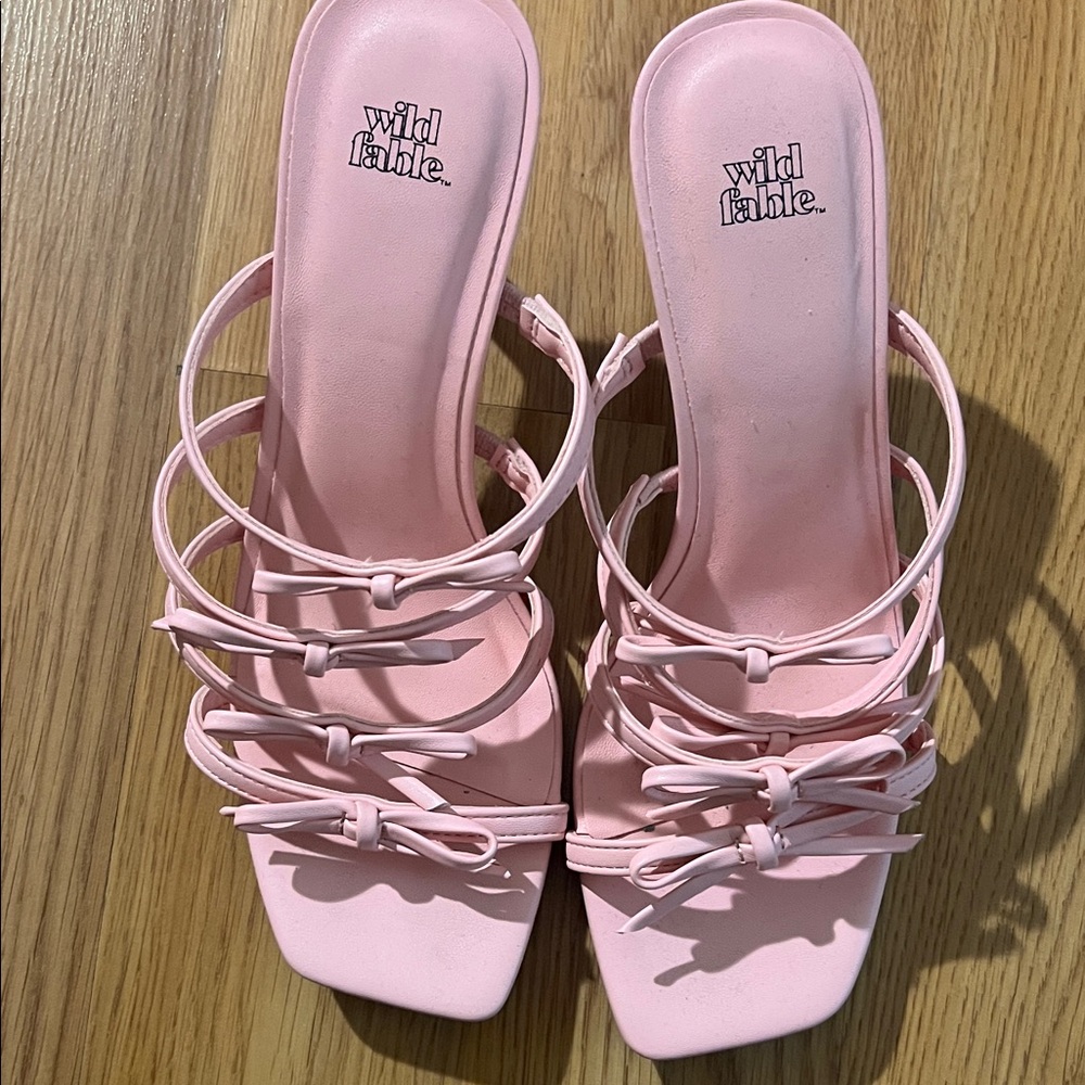 Wild Fable Light Pink Multi-Strap Heels